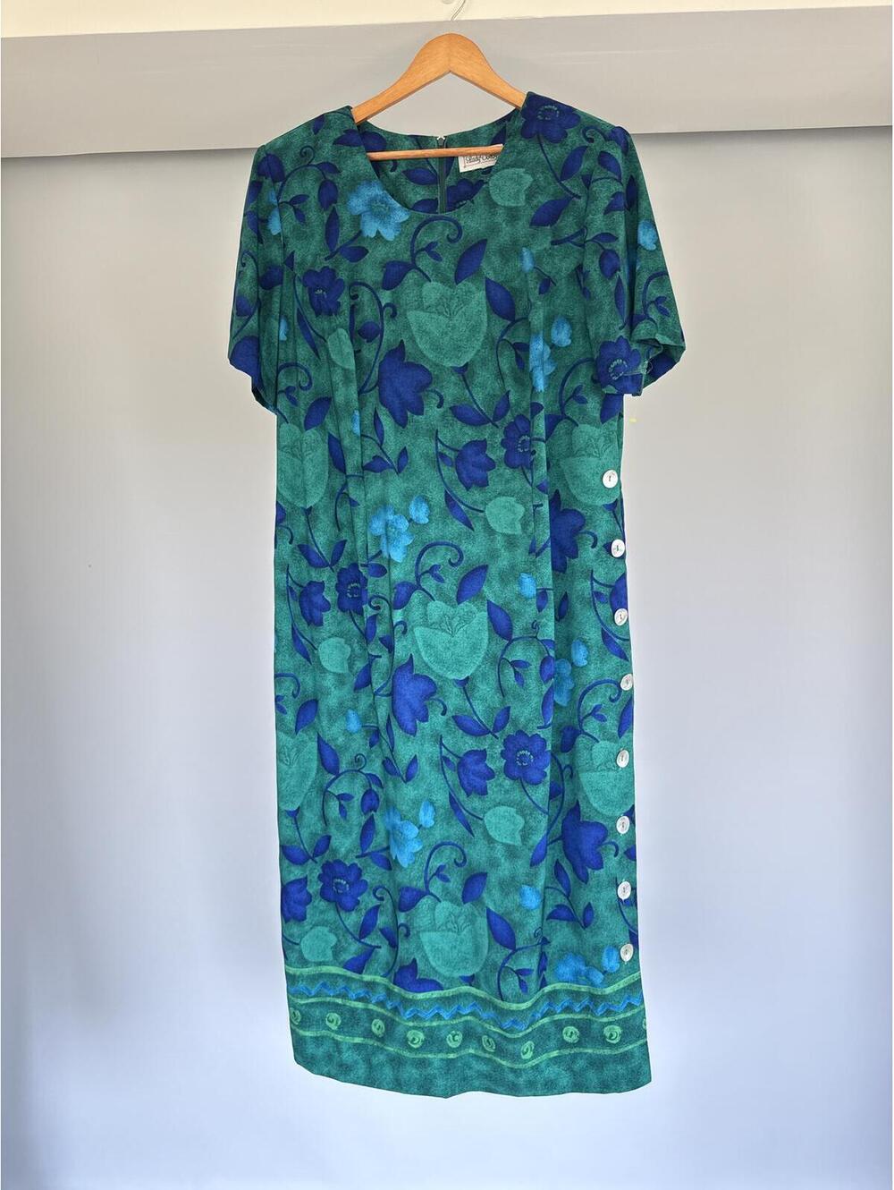 Vintage Lady Dorby Floral Maxi Dress dopamine sz. XL